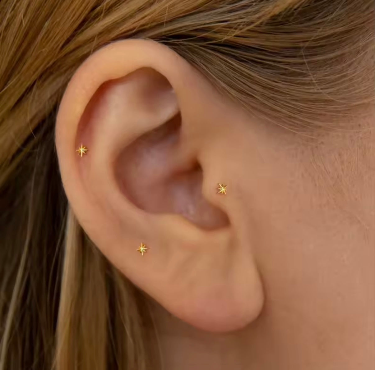 Sol Star Studs set of 2 – Waterproof Everyday Jewellery UK