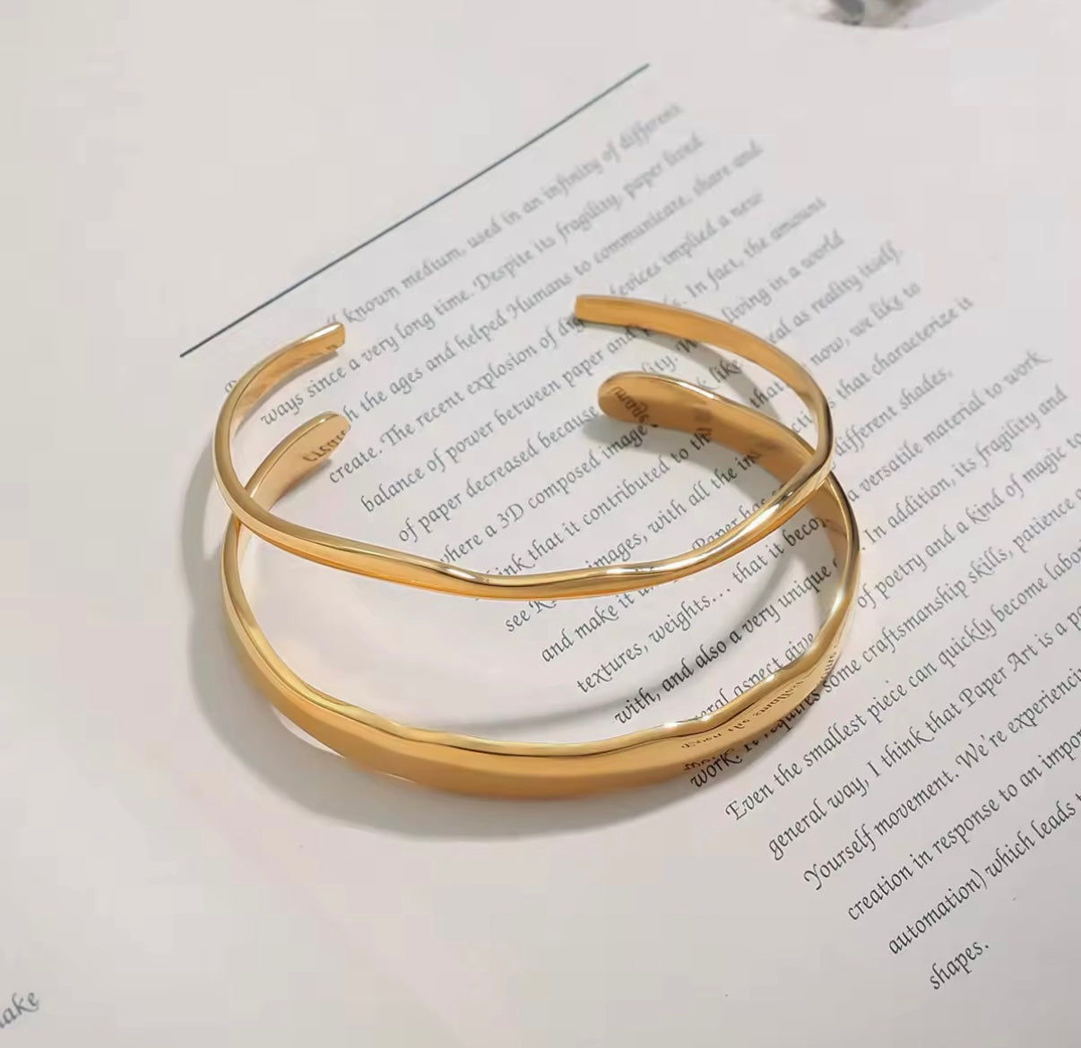 Double Stack Bangles | Waterproof Gold Spiritual Jewellery UK